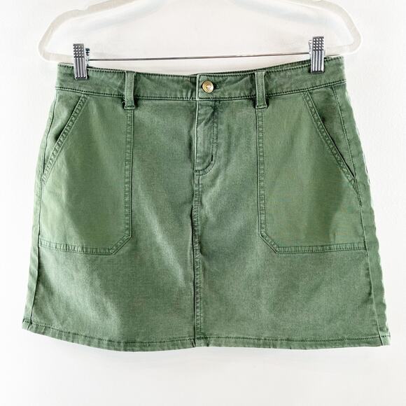 Vineyard Vines Cotton Denim Mini Skirt Green 10 - Picture 1 of 6